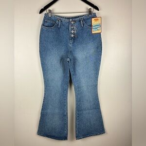 NWT Route 66 Vintage Y2K Button Fly Flare Bell Bottom Jeans Size 7/8